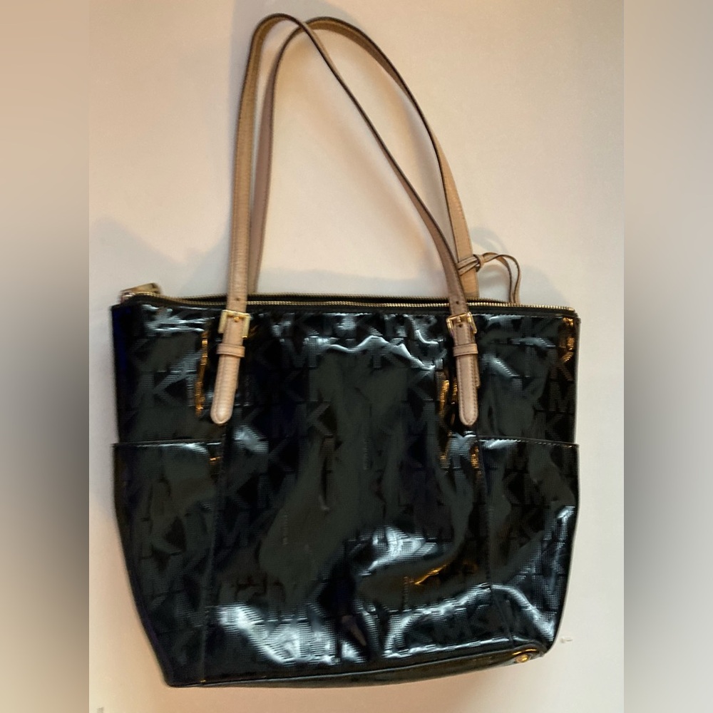 Michael Kors Black Patent Tote Bag